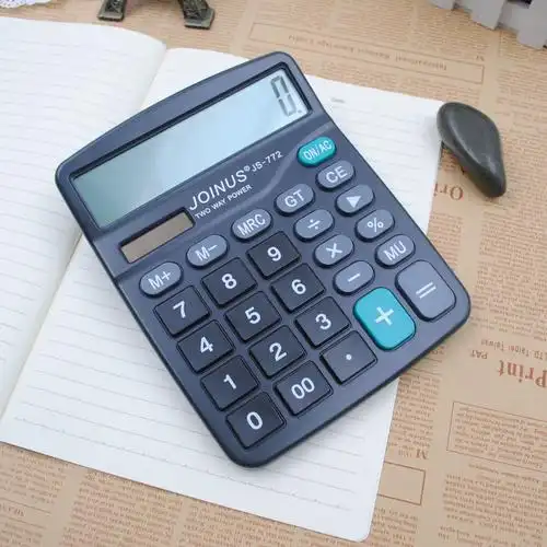 众成js772太阳能计算器 财务办公用计算机 12位数字显示计算机