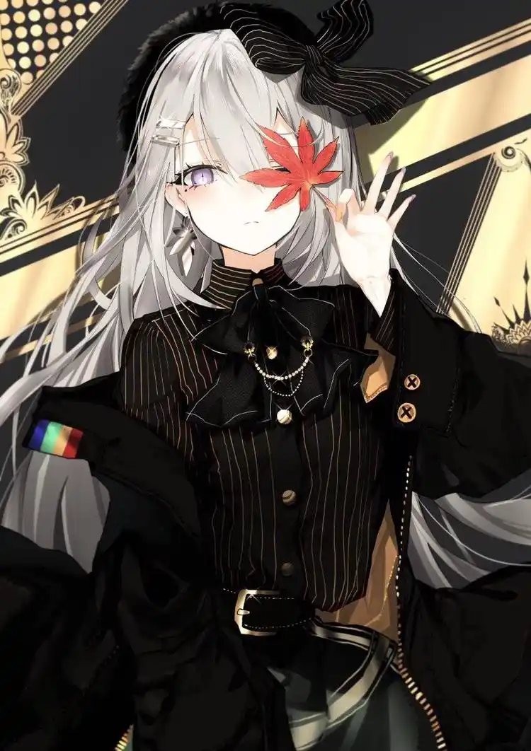 卡通人物绘画,酷酷的暗色系人物插画.酷酷的风衣女孩.