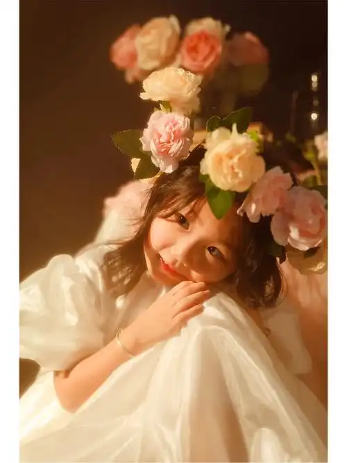 四岁女宝写真复古风宝宝写真