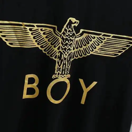夏季t恤潮牌boy短袖新款经典男女情侣款老鹰翅膀印花纯棉圆领半袖