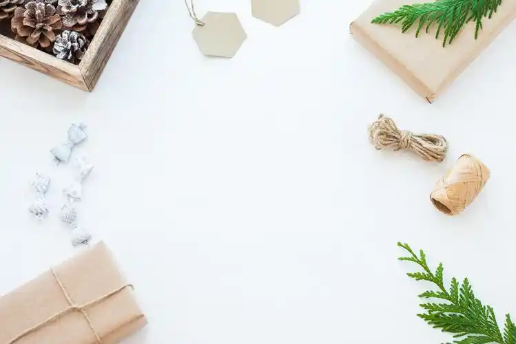 简约创意圣诞节装饰物品背景图片