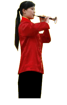 gif透明动态人物抠图02吹唢呐