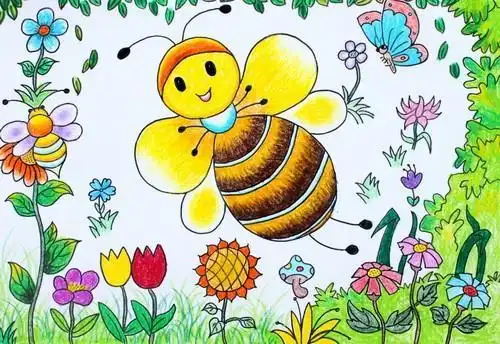 美丽的春天儿童画简单又漂亮