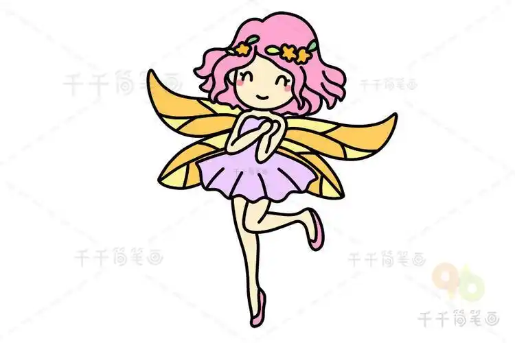 花仙子简笔画小精灵卡通