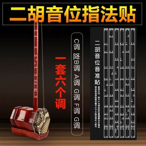 二胡音准辅助初学音阶音位贴对照表二胡指法训练器把位图音位表