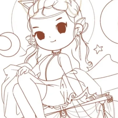 十二星座之天秤座简笔画头像