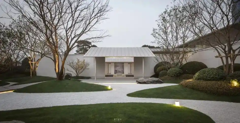 新中式庭院园子里的极简东方