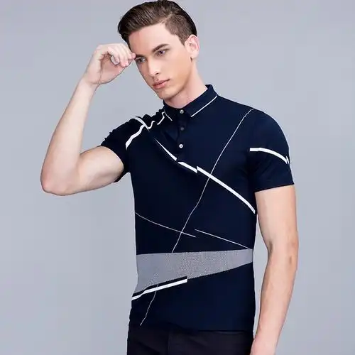 七匹狼短袖t恤夏季中年男士夏装体恤polo衫男装潮