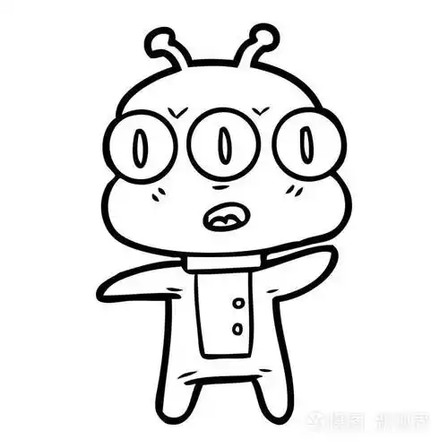 卡通三眼外星人插画-正版商用图片07wgen-摄图新视界