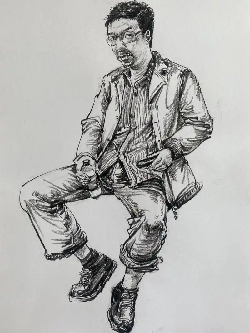 速写人物动态站姿