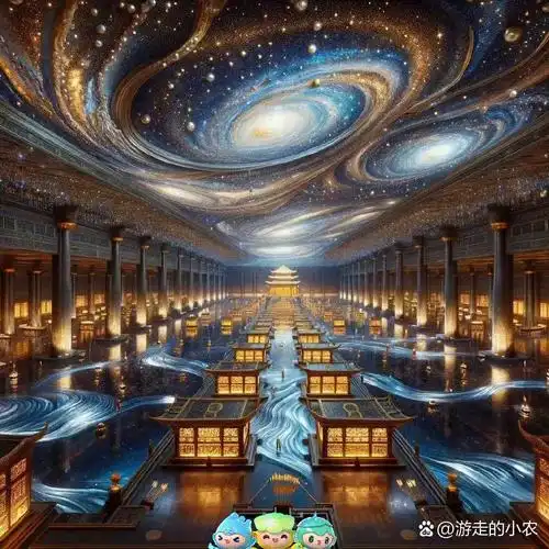 ai绘制的秦始皇陵内部结构图