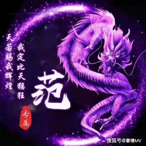带龙的姓氏微信头像图片,非常漂亮的紫色龙加句子_整理_龙的_头像
