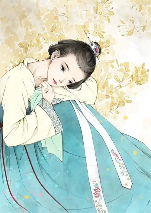 优雅而古典的中国风手绘插画图片.