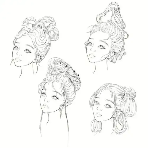 那我就继续更新吧#古风 #绘画 #汉服 #国风 #发型 #线稿 #手绘