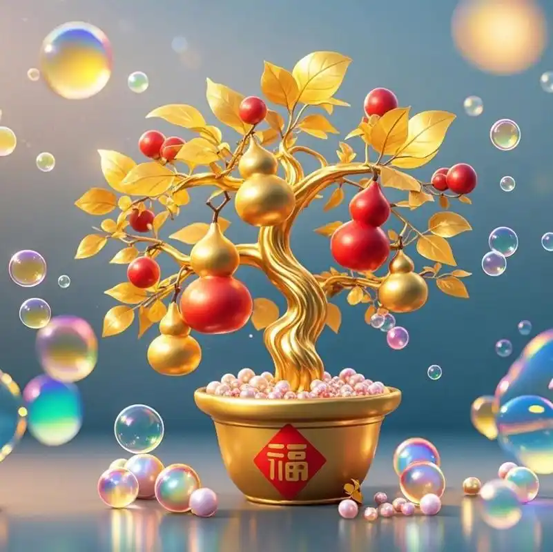 金果累累转运头像.福运连连,吉祥如意果