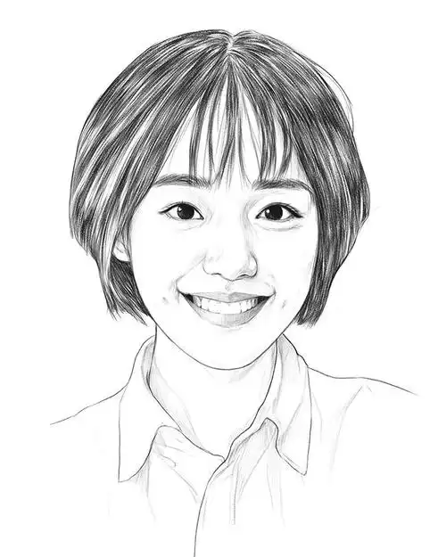 清爽干净的人物素描,适合新手临摹的素描作品