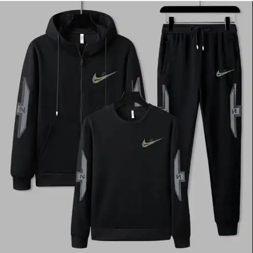 休闲运动套装男士秋韩版宽松青年大码男装运动服外套t恤