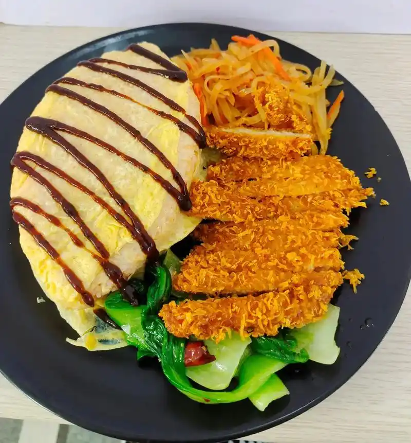 河南工程学院美食4.图一南区平房餐厅蛋包饭(已无) 图二南区 - 抖音