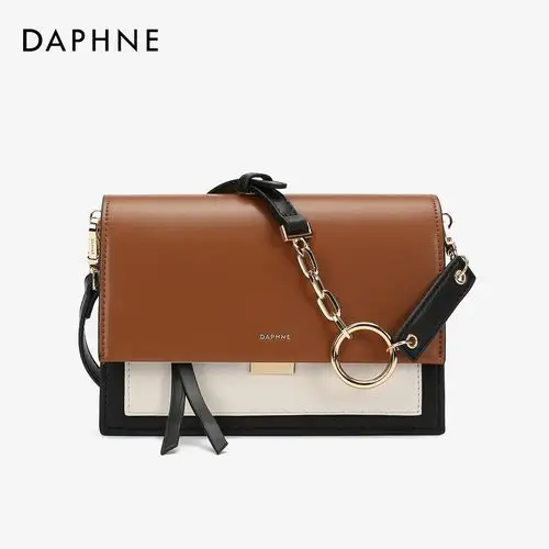 达芙妮女包包2020新款时尚正品单肩斜挎包中号春款小方包邮差包潮