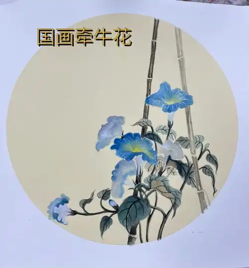 国画牵牛花画法