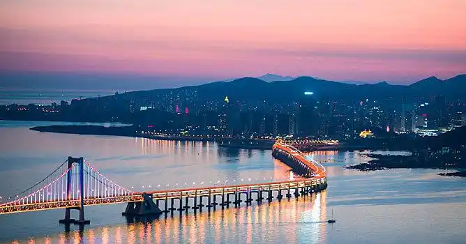 大连星海湾跨海大桥夜景