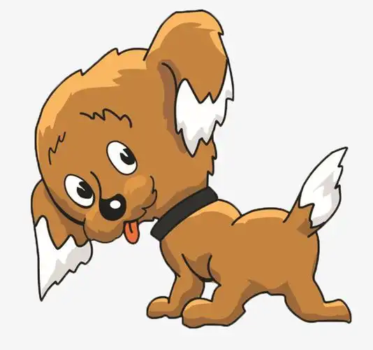 白色棕色相见卡通小狗免抠素材免费下载_觅元素51yuansu.com