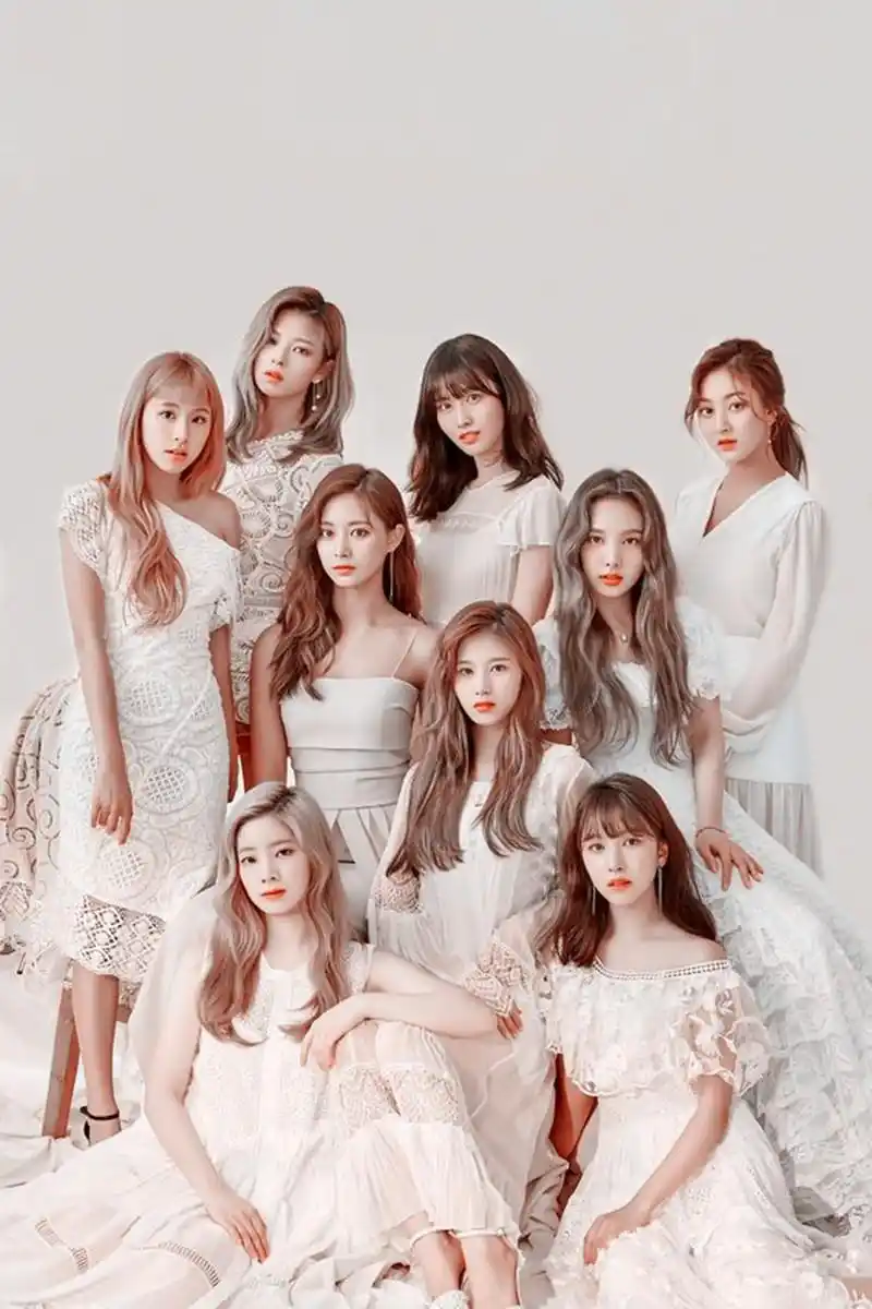 女团twice成员合照集锦,暖色系合照收藏向