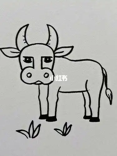 画呢牛的简笔画如何画简笔画大黄牛牛简笔画图片牛的神态儿童绘画图集