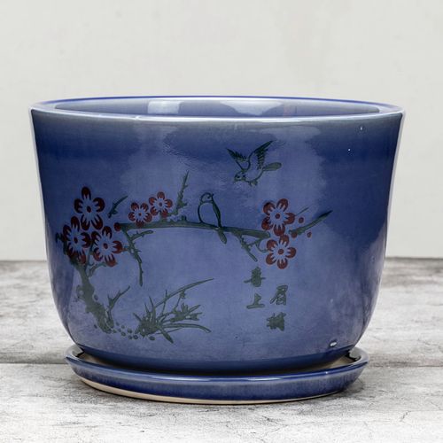 6淘宝新品陶瓷花盆清仓处理大特大码落地种树花盆陶瓷白色简约金钱树