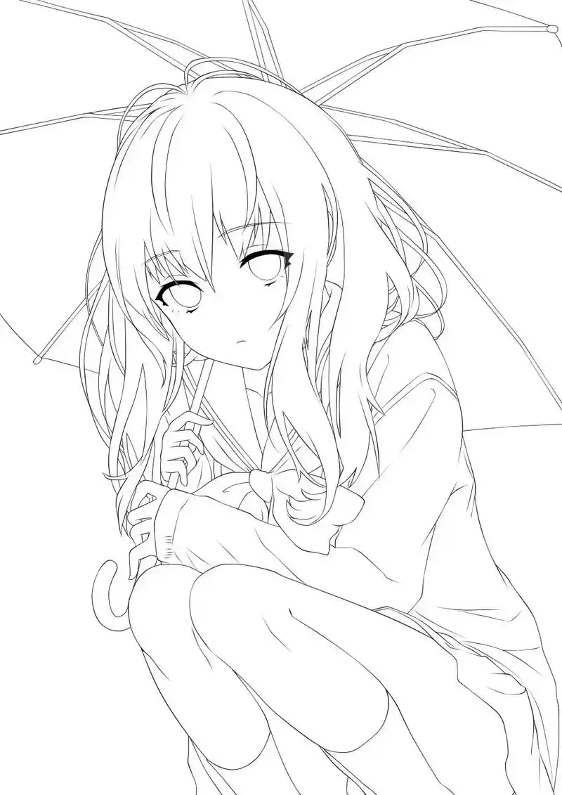 二次元线稿素材分享快来跟我一起打卡吧临摹起来gogo