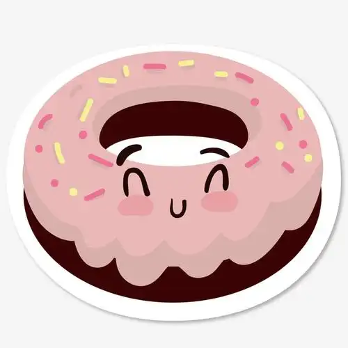 矢量卡通甜甜圈