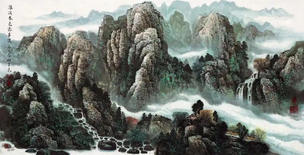 著名山水画画家杜中良作品欣赏