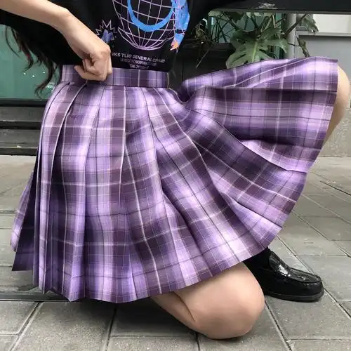 jk浅野晴川梦幻之夜格裙正版不良少女制服半身裙