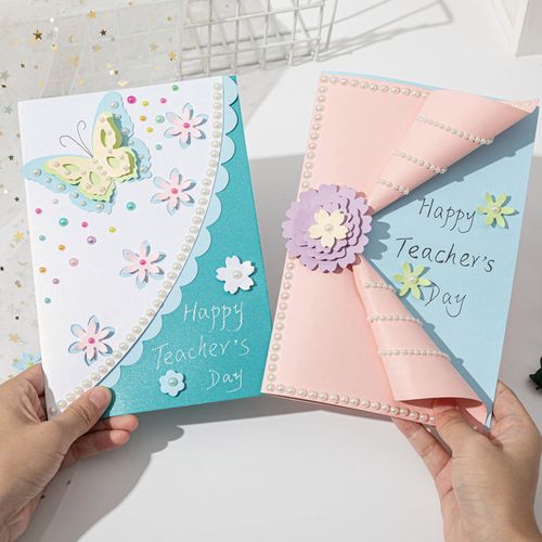教师节贺卡diy手工材料小学幼儿园自制立体小卡贺卡