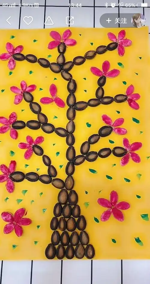 瓜子创意手工粘贴