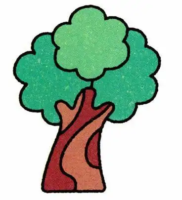 杨树简笔画杨树简笔画图片带颜色