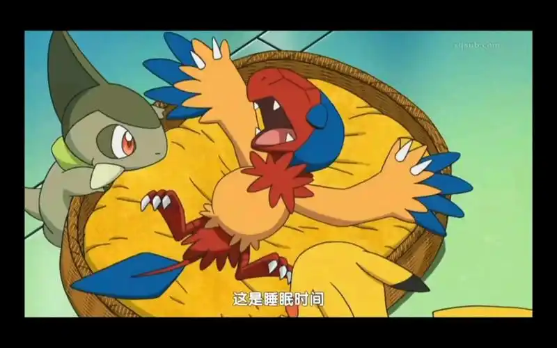 精灵宝可梦 始祖小鸟睡着了 红豆杉博士在进行宝可梦起源的研究啊