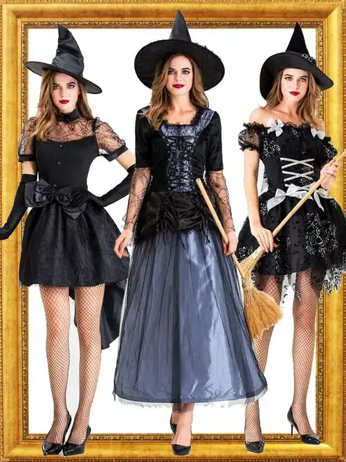 女巫服装万圣节派对吸血鬼恶毒沉睡魔咒国王皇后化妆服饰