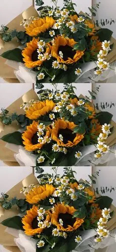 向日葵 全屏壁纸 ins风 花束壁纸
