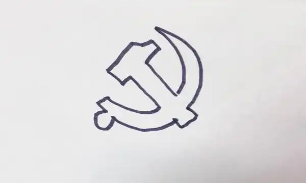 党徽简笔画党徽怎么画图片