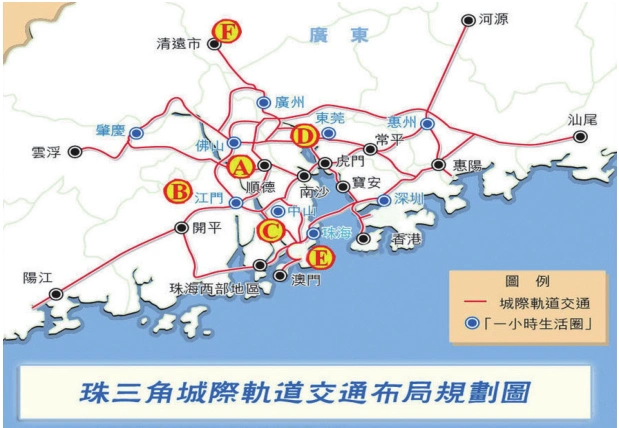 在珠三角,城际铁路虽已建成3条线路,但在广州,深圳中心城市,尤其是至