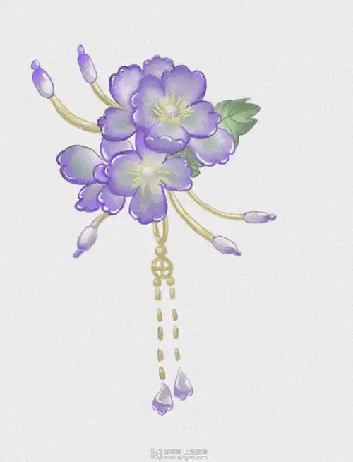 作业:古风人物头饰怎么画? - 鱼腴 - 轻微课