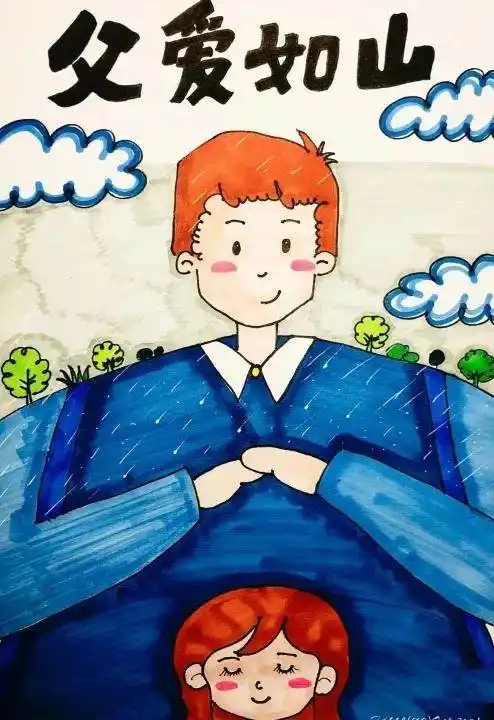 父亲节的简单画父亲节的简单画漂亮