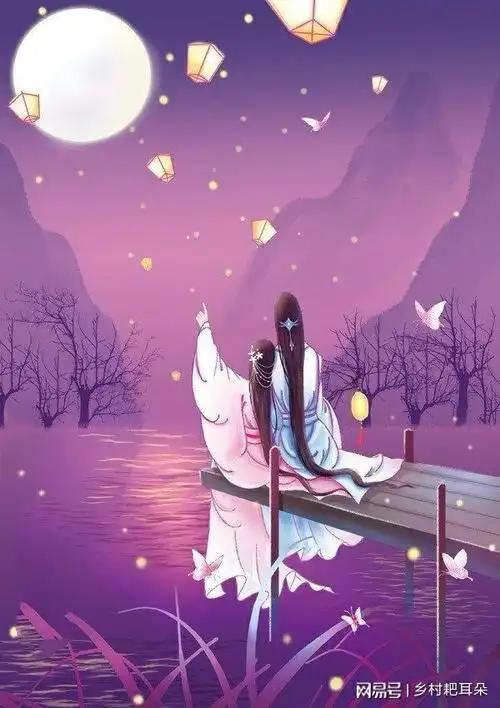 山抹微云秋色晚黄昏灯火起