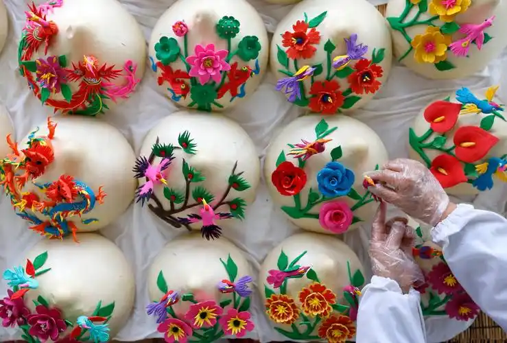 手工"花馍" 迎佳节