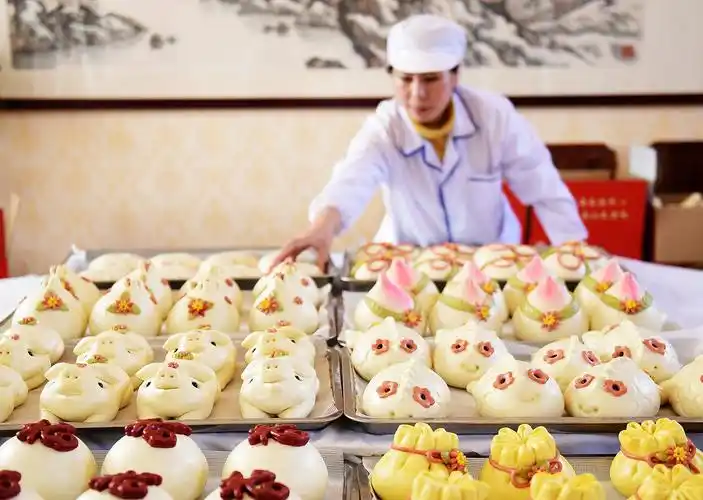 山东胶州花馍飘香迎春节