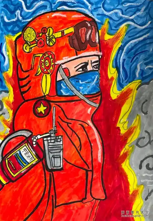 《逆行者》消防安全绘画作品一等奖