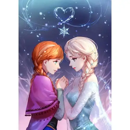 钻石画diy冰雪奇缘姐妹 2.8圆满钻绣