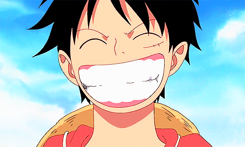 海贼王草帽蒙奇·d·路飞动漫呲牙笑gif动图_动态图_表情包下载_soo