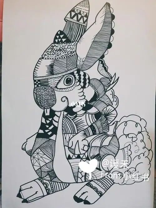 动物黑白装饰画动物黑白装饰画简单